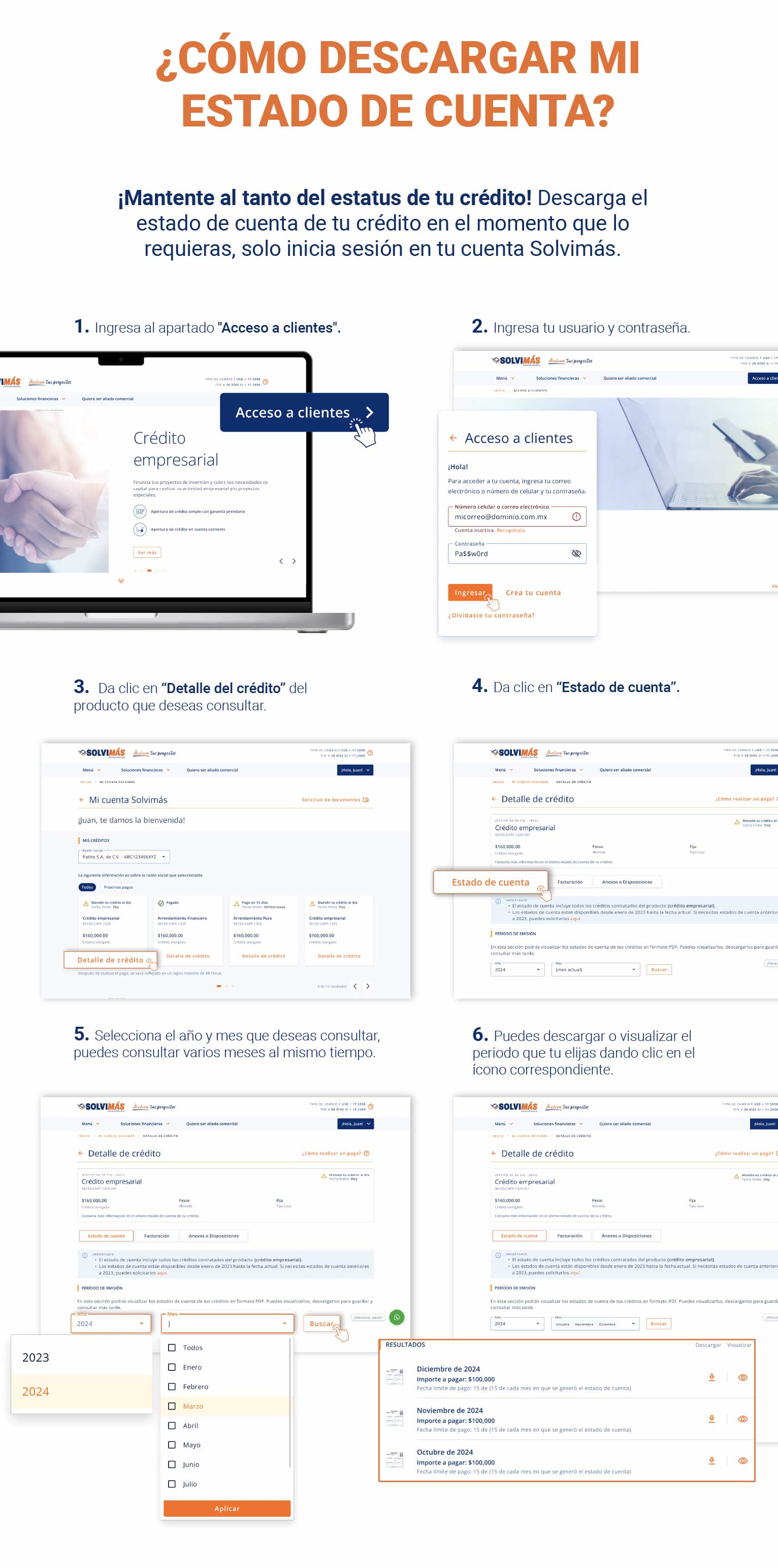 ¿Cómo descargar mi estado de cuenta?